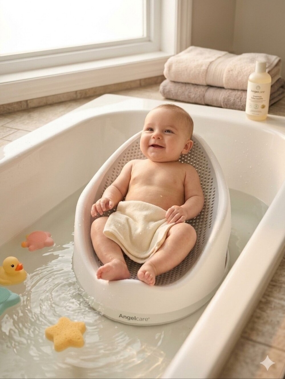 Angelcare White Baby Bath Support